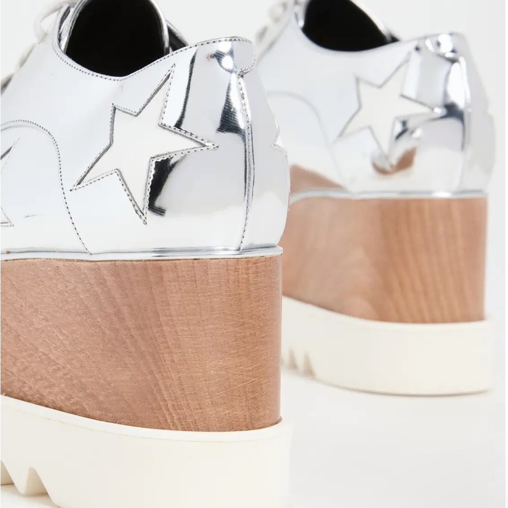 Stella McCartney Elyse Stars Mirror Lace Up Platforms (Loafers) - Picture 10 of 12